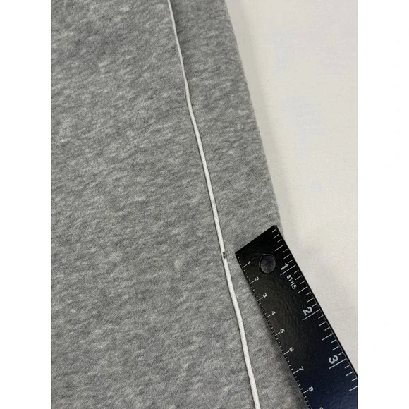 Edikted Grey Wide Leg Sweatpants White Piping Detail Women's XS Baggy Joggers - Picture 6 of 11